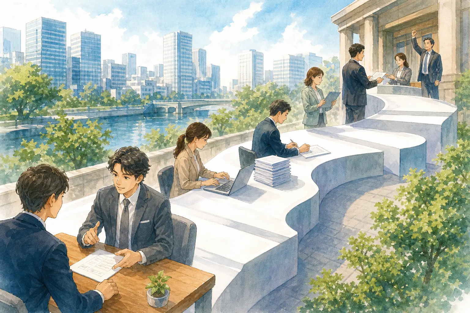 依頼から交付までの手続きの流れ【6ステップ】